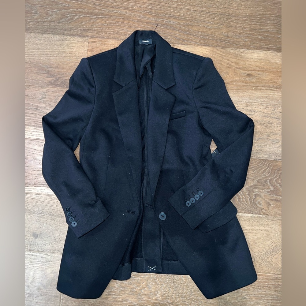 EXPRESS KNIT ONE BUTTON CINCHED BOYFRIEND BLAZER- Size Small NWT